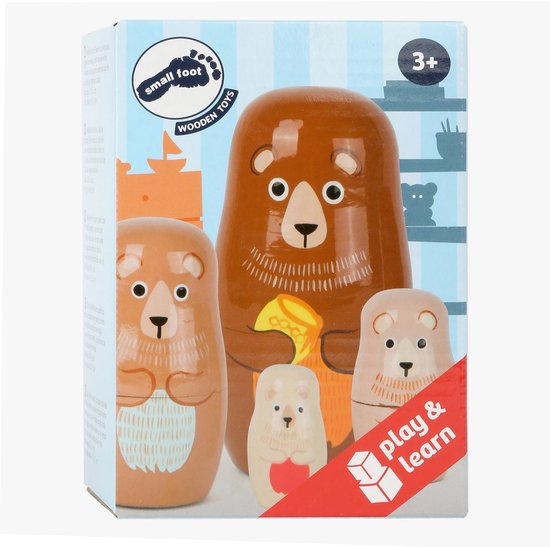 Small Foot - Houten Matroesjka Poppen Beren Familie