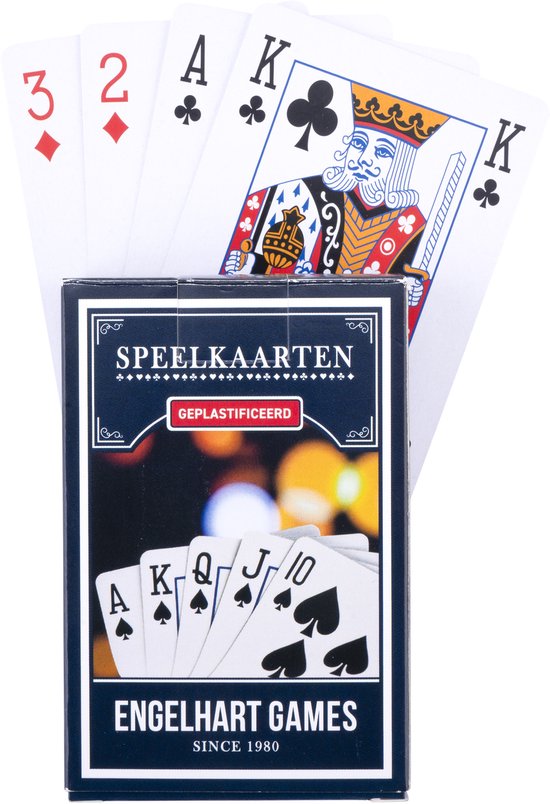 Longfield Cartes à Jouer Plastifiées – Jeu de Cartes Durable avec 4 Index – Pour Jeux de Cartes, Jeux de Société & Jeux en Famille – Engelhart
