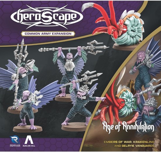 Heroscape: Age of Annihilation - Krakenling & Gelryie Vanguards - Army Expansion - Uitbreiding - Engels