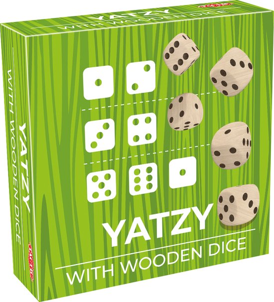 Tactic Yatzy Deluxe – Dobbelspel – Classic Games – Houten Spel – jaar