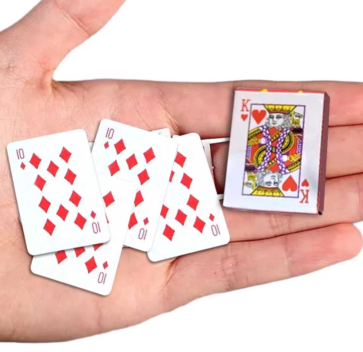Mini jeu de cartes - 5 cm - Édition voyage - Pocket - Super petit - Cartes - Cartes à jouer