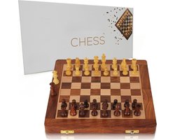 Solacis Magnetisch schaakspel - Magnetisch schaakbord - Reis schaakspel - Schaken - Schaakspel - Must have!