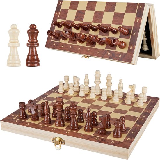 Solacis Magnetisch schaakspel - Magnetisch schaakbord - Reis schaakspel - Schaken - Schaakspel - Must have!