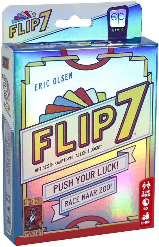 999 Games - Flip 7 - Belgische versie! - Zenuwslopend Kaartspel - Snel en Makkelijk te Leren - Het ideale kaartspel voor kleine en grote groepen - Partyspel - Compact Familiespel