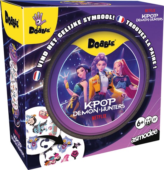 Dobble: Kpop Demon Hunters - Jeu de cartes – Jeu de réflexes pour enfants et adultes – Jeu de voyage pour les fans de Kpop Demon Hunters