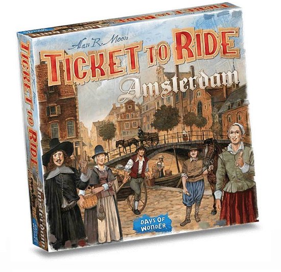 Ticket to Ride Amsterdam – Jeu de société en néerlandais pour 2 à 4 joueurs - Jeu de stratégie rapide dès 8 ans - Au cœur de l'Amsterdam du XVIIe siècle