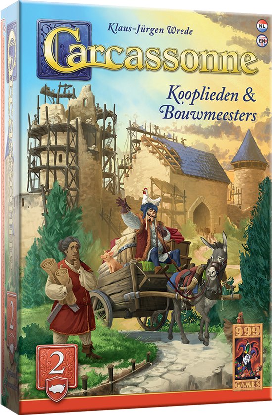 999 Games - Carcassonne: Kooplieden & Bouwmeesters - Extension 2 - Nouvelle Version - NL - EN