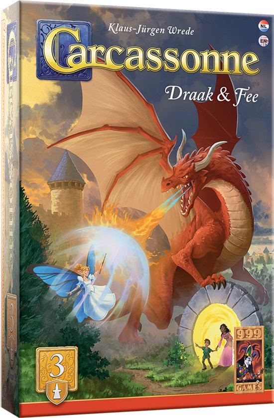 999 Games - Carcassonne: Draak & Fee - Extension 3 - Nouvelle Version - NL - EN