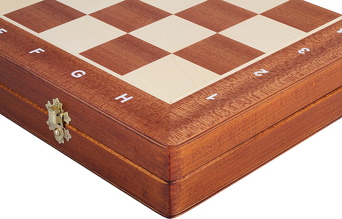 Jeu d'échecs Zagreb '59 – Pliable – Pièces lestées – Roi 90 mm – Cases 50 mm – Acacia & Buis