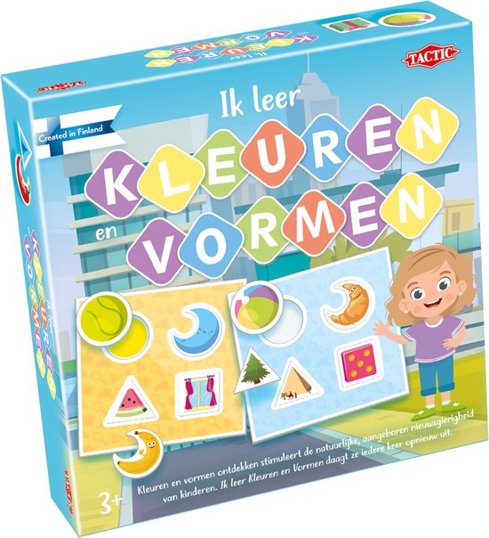 Tactic Ik Leer: Kleuren en Vormen – Bordspel – Educatief – Leerzaam Spel om Kleuren en Vormen te Leren Herkennen – 2 tot 4 Spelers – Jaar