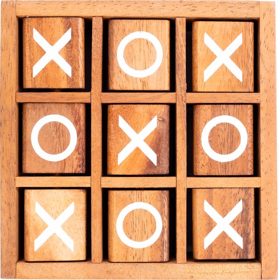 X.O Spin – Houten Strategiespel – 3 op een Rij Spel – Tic Tac Toe Variant – Klassiek Denkspel – 2 Spelers – Engelhart