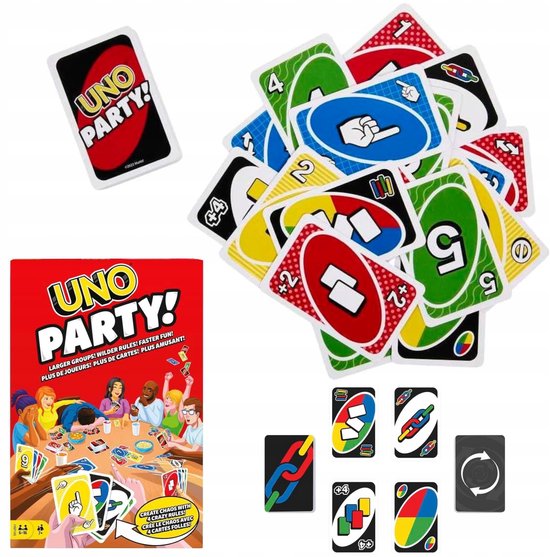 UNO Party kaartspel -16 spelers - Spannend familie- en groepsspel