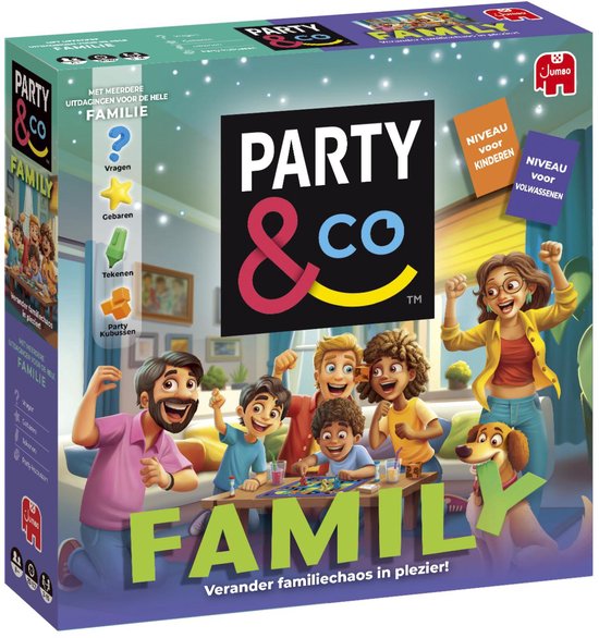 Jumbo - Party & Co. Family - Bordspel voor families - jaar - Partyspel - Actiespel