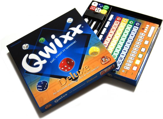 White Goblin Games - Qwixx Deluxe - Dobbelspel - 2 tot 4 spelers - Spannend tot de laatste worp - Afwisbare speelborden - jaar