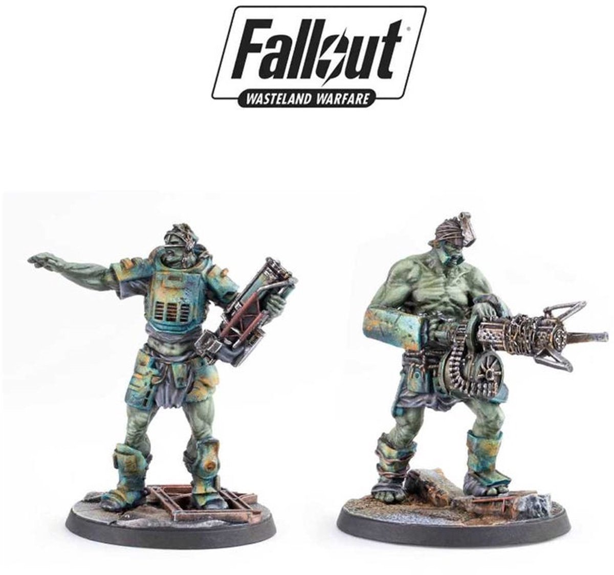 Super Mutants: Overlord and Fist — Fallout: Wasteland Warfare - Modiphius Entertainment - Ongeschilderd - Uitbreiding