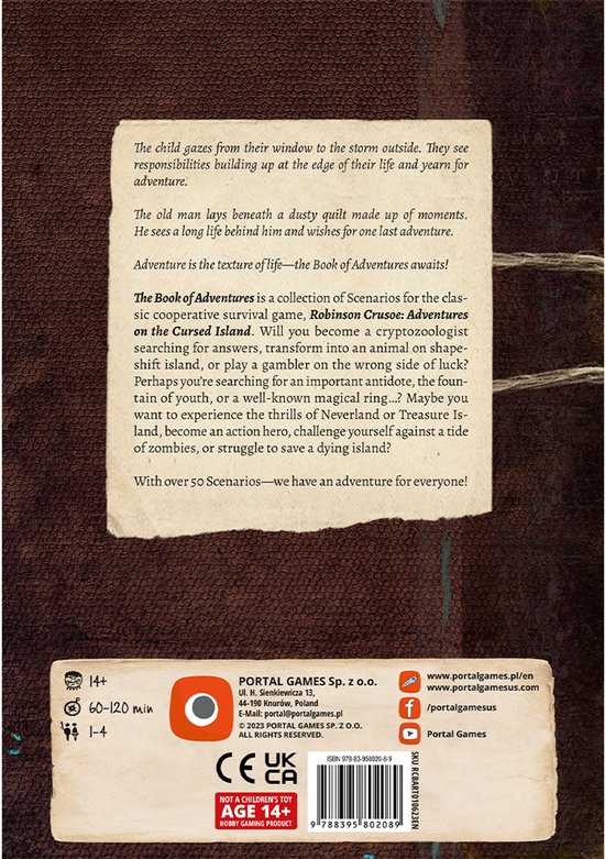 Robinson Crusoe - Book of Adventures - Engelstalig Bordspel