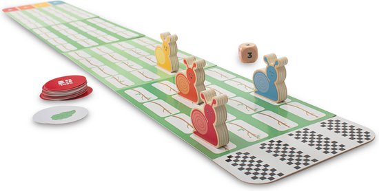 BS Toys Slakkenrace - bordspel - tafelspel - educatief speelgoed - FSC hout - geschikt jaar