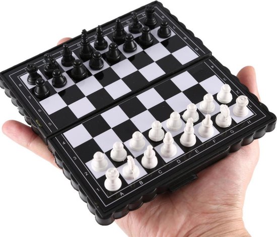 Bartos Échiquier Compact avec Pièces d'Échecs - Chess set - Pliable - Jeu de Réflexion