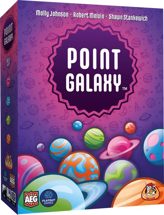 White Goblin Games - Point Galaxy - Kaartspel - 1 tot 5 spelers - 15 minuten - jaar