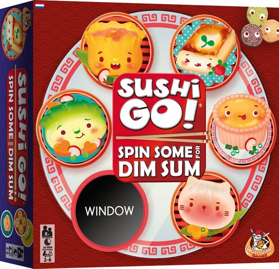 White Goblin Games - Sushi Go! Spin Some for Dim Sum - familiespel - 2 tot 6 spelers - 20 minuten - jaar - Met squishy