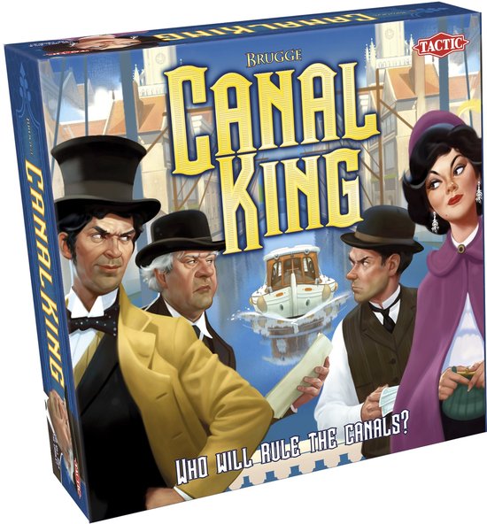 Tactic Canal King Brugge – Bordspel – Strategisch Routes Bouwen – Kanaalstrijd in Historisch Brugge – Familiespel – 2 tot 6 Spelers – Jaar