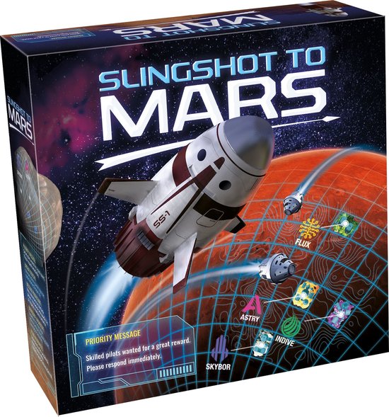 Tactic Slingshot to Mars – Jeu de société – Adresse et Stratégie – Espace et Exploitation minière – Jeu familial – 2 à 4 Joueurs – Dès 8 Ans