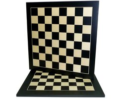 HOT Games Schaakbord Zwart/Ahorn Ingelegd 45 mm 45 cm.