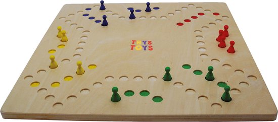 ThysToys jeu de Keezen - Keezen de luxe - 2 à 6 joueurs - plateau en bois double face