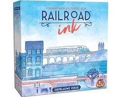 White Goblin Games - Railroad Ink (Diepblauwe versie) - Dobbelspel - 1 tot 6 spelers - Roll & Write - Puzzelspel - Voor de hele familie