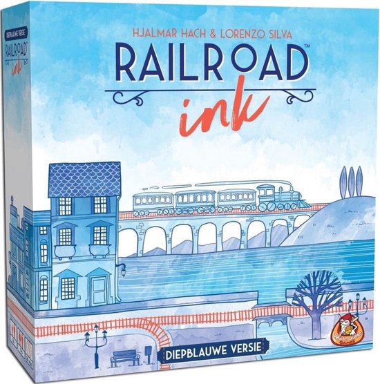White Goblin Games - Railroad Ink (Diepblauwe versie) - Dobbelspel - 1 tot 6 spelers - Roll & Write - Puzzelspel - Voor de hele familie