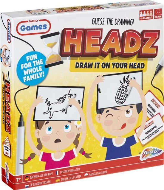Grafix Jeu de société | HEADZ | Talents de dessin | Devine ce que je dessine ! | 30 secondes