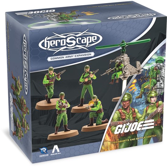 G.I. JOE Heroscape: Common Army Expansion - Greenshirts and Battle Copter - Bordspel uitbreiding - Engels