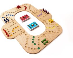 Keezbord Keezenspel - Houten bordspel voor 4 tot 6 personen