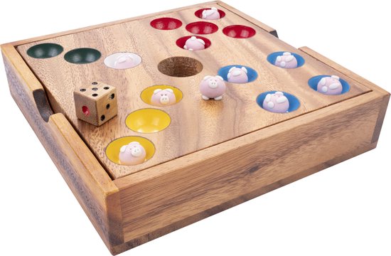 Pig Hole Ceramic – Houten Strategisch Spel – 2+ Spelers – Klassiek Puntenspel – Behendigheid- en Strategiespel – Engelhart