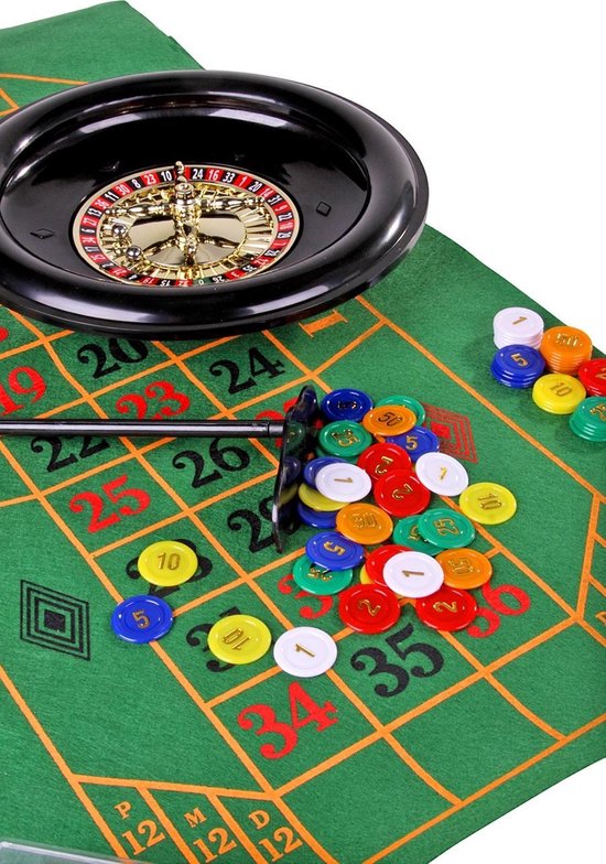 HOT Games Set de roulette complet 25 cm - Jeu d'action d'intérieur - Adultes