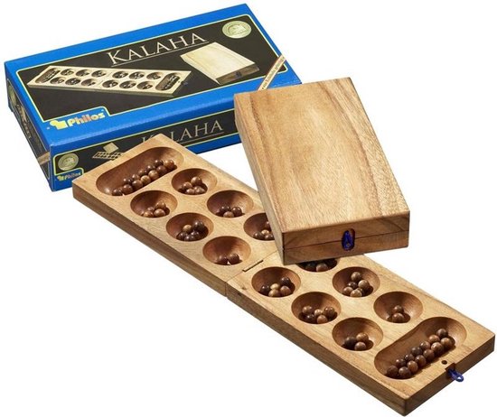 Philos Kalaha Pliant - Jeu de société en bois pour 2 joueurs dès 6 ans