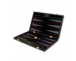 Backgammon Reiseditie — AHD® Backgammon - Backgammon Hout - Zwart - 42cm x 26cm x 4cm - Backgammon Koffer