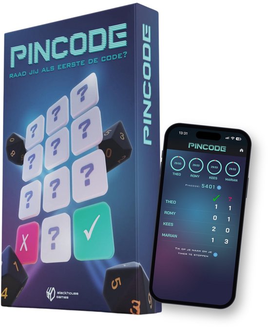 Pincode - Jeu de dés - 1, 2, 3 ou 4 joueurs - Variante moderne du Mastermind - Casse-tête - Jeu de société