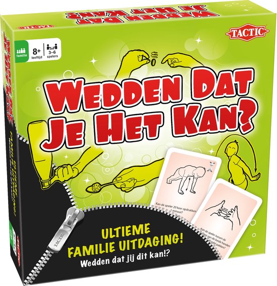 Tactic Wedden Dat Je Het Kan? – Jeu de société – Jeu familial – Jeu d'ambiance – 3-6 Joueurs – Dès 8 ans