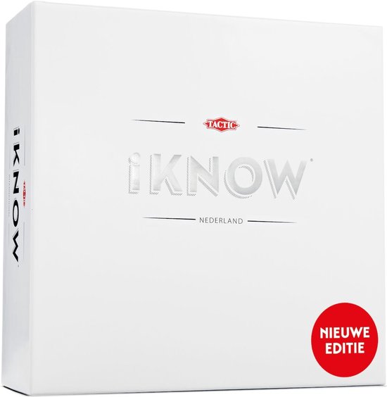 Tactic iKNOW – Bordspel – Quizspel – Kennisspel – 1.600 Vragen - 4.800 Aanwijzingen - 2-6 Spelers – jaar - Belgische (vernieuwde) editie!