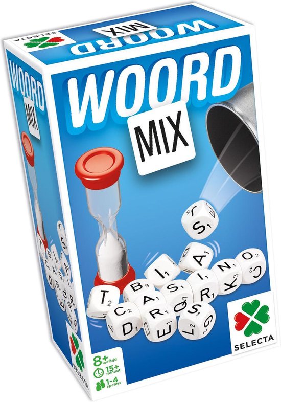 Tactic Woord Mix – Dobbelspel – Woordspel – Snel Taalspel met Letterdobbelstenen – Leerzaam en Spannend – Familiespel – 1 tot 8 Spelers – Jaar