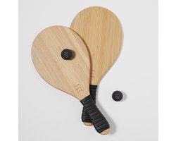 Sunnylife - Outdoor Games Bamboe Paddels Set Natural - Bamboe - Bruin