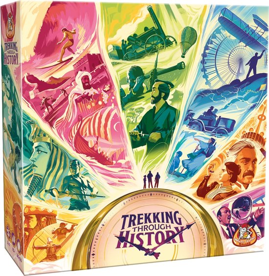 White Goblin Games - Trekking through History - familiespel - 2 tot 4 spelers - 30 minuten - jaar - Maak een reis door de tijd