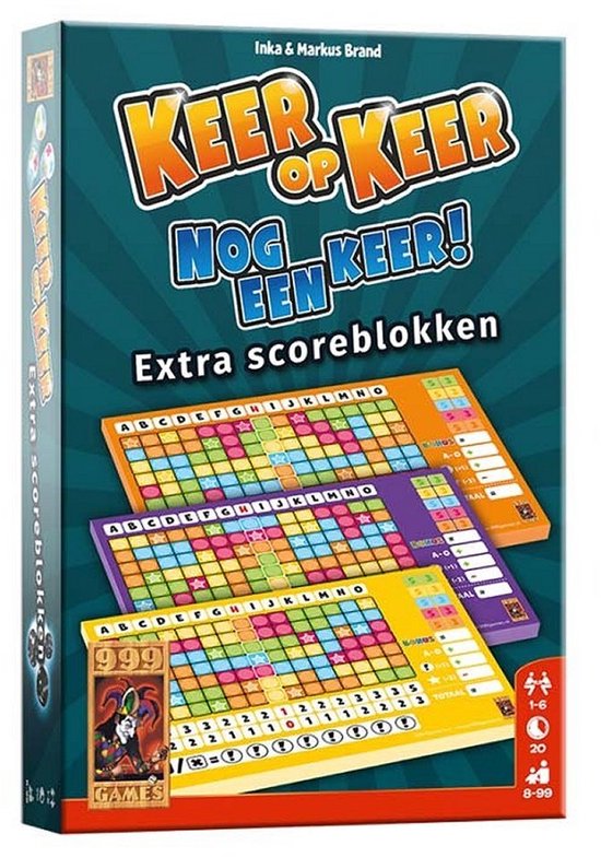 999 Games - Scoreblokken - Keer op Keer - Level 2, 3 en 4 - Dobbelspel