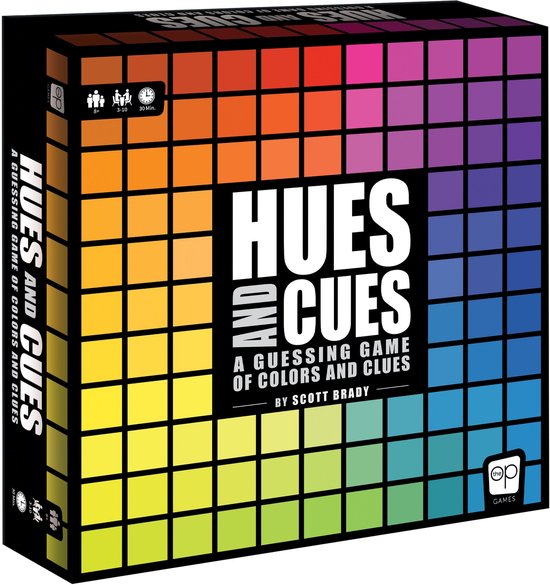 USAopoly - Hues and Cues Bordspel - Familiespel - Party Spel - Jaar - tot 10 Spelers - Engelstalige Spelregels