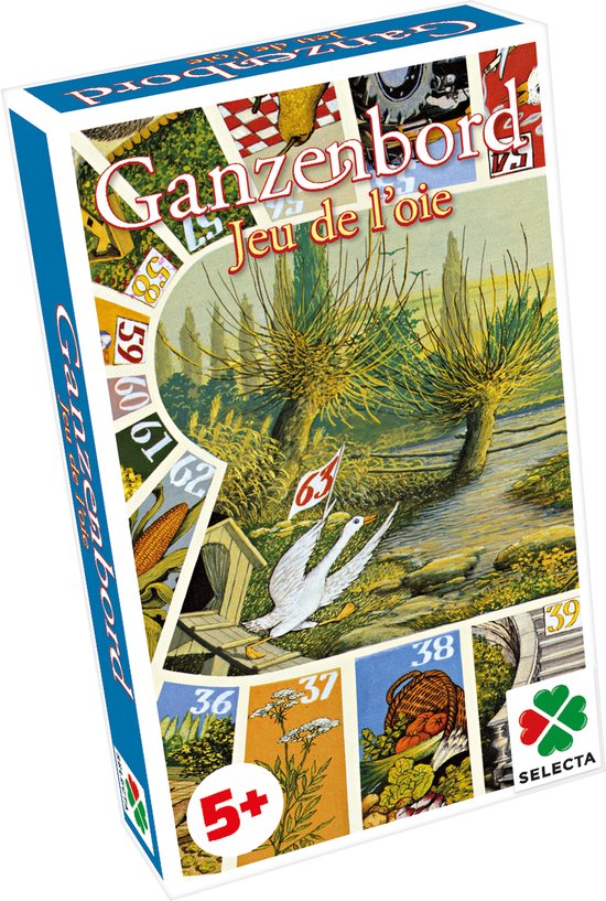 Tactic Ganzenbord – Bordspel – Compacte Editie – Klassiek Familiespel – Jaar – 2 tot 4 Spelers