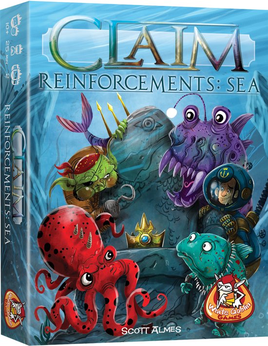 White Goblin Games - Claim Reinforcements: Sea - Kaartspel - 2 spelers - Tactisch kaartspel - jaar - Kaartspel met unieke facties