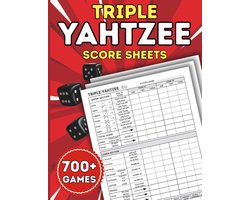 Scoreblok Dobbelspel - Yahtzee Vellen - Spelletjes Noteren - 700+ Spellen - A4 Formaat