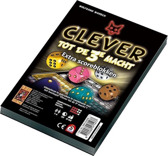999 Games - Blocs de score - Clever tot de 3e macht - Lot de 2 - Jeu de dés