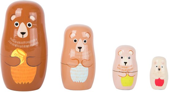 Small Foot - Houten Matroesjka Poppen Beren Familie